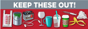 Keep These Out - showing containers.